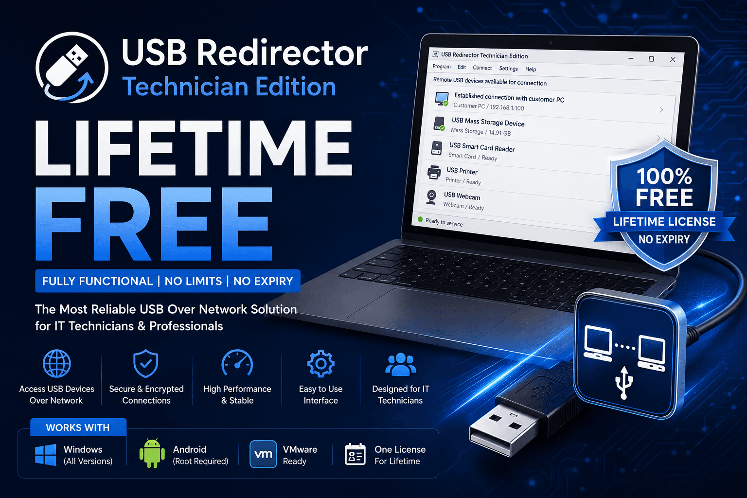 Preview image for Usb Redirector Technician Edition Lifetime Free